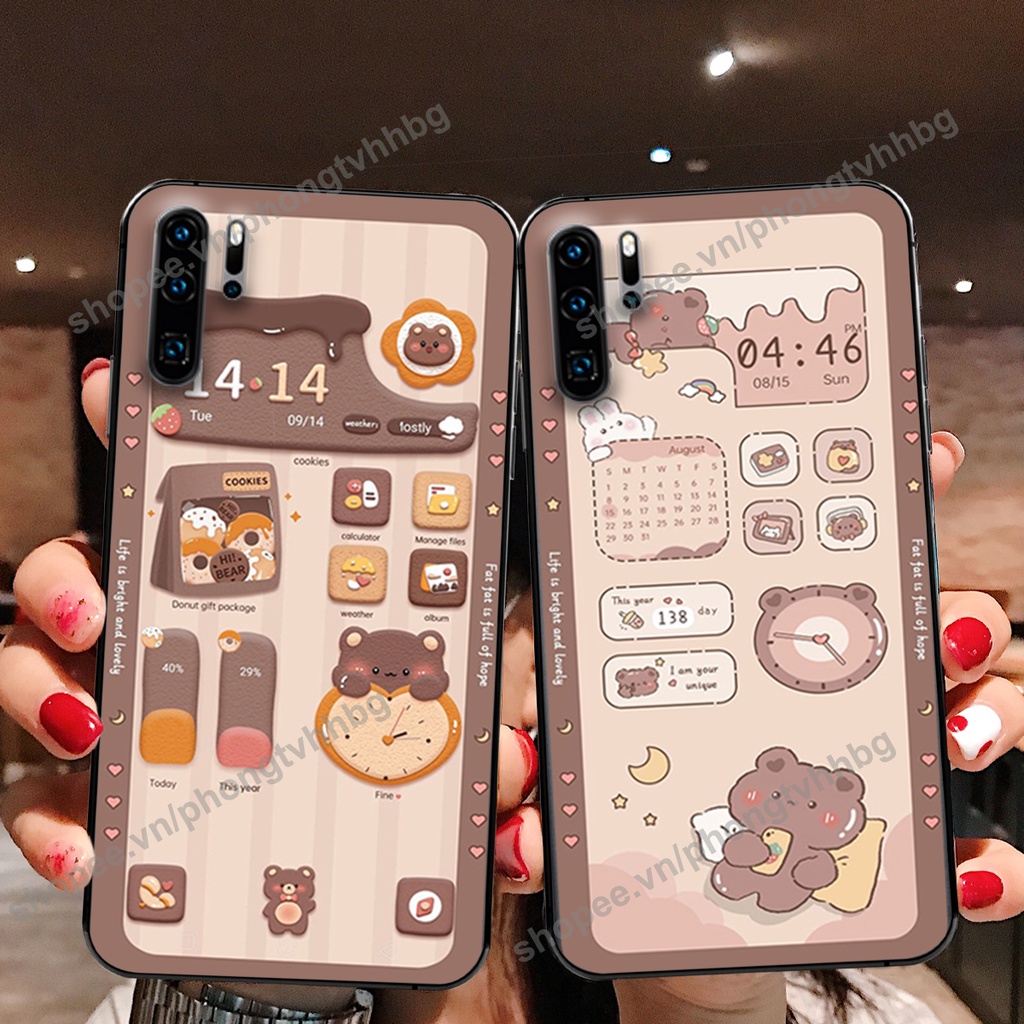 Ốp lưng Huawei P30 / P30 Pro gấu,thỏ trắng , đồng hồ dễ thương cute cực đẹp