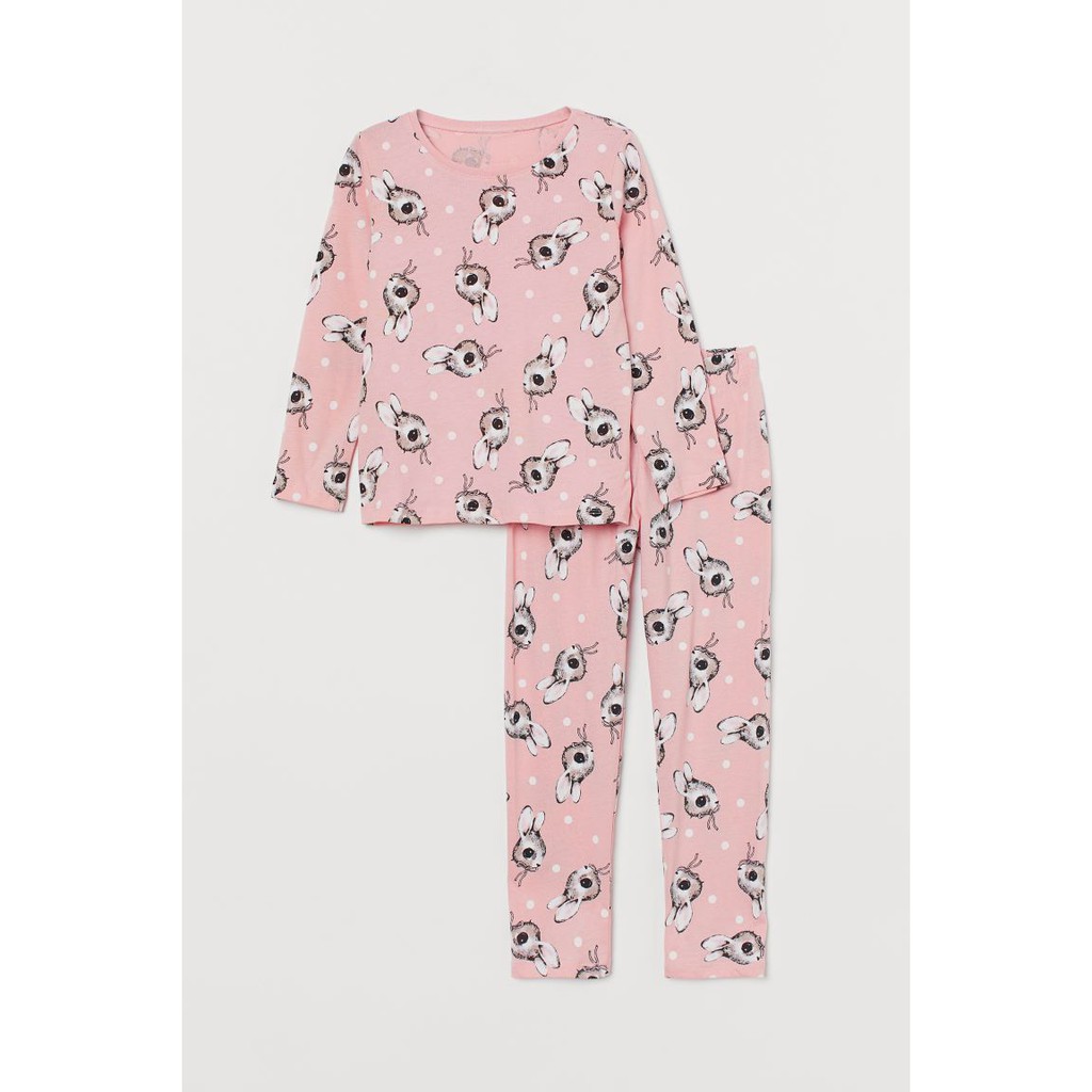 Set quần áo thỏ hồng HM H&M sz 2-4y_hàng chính hãng authentic