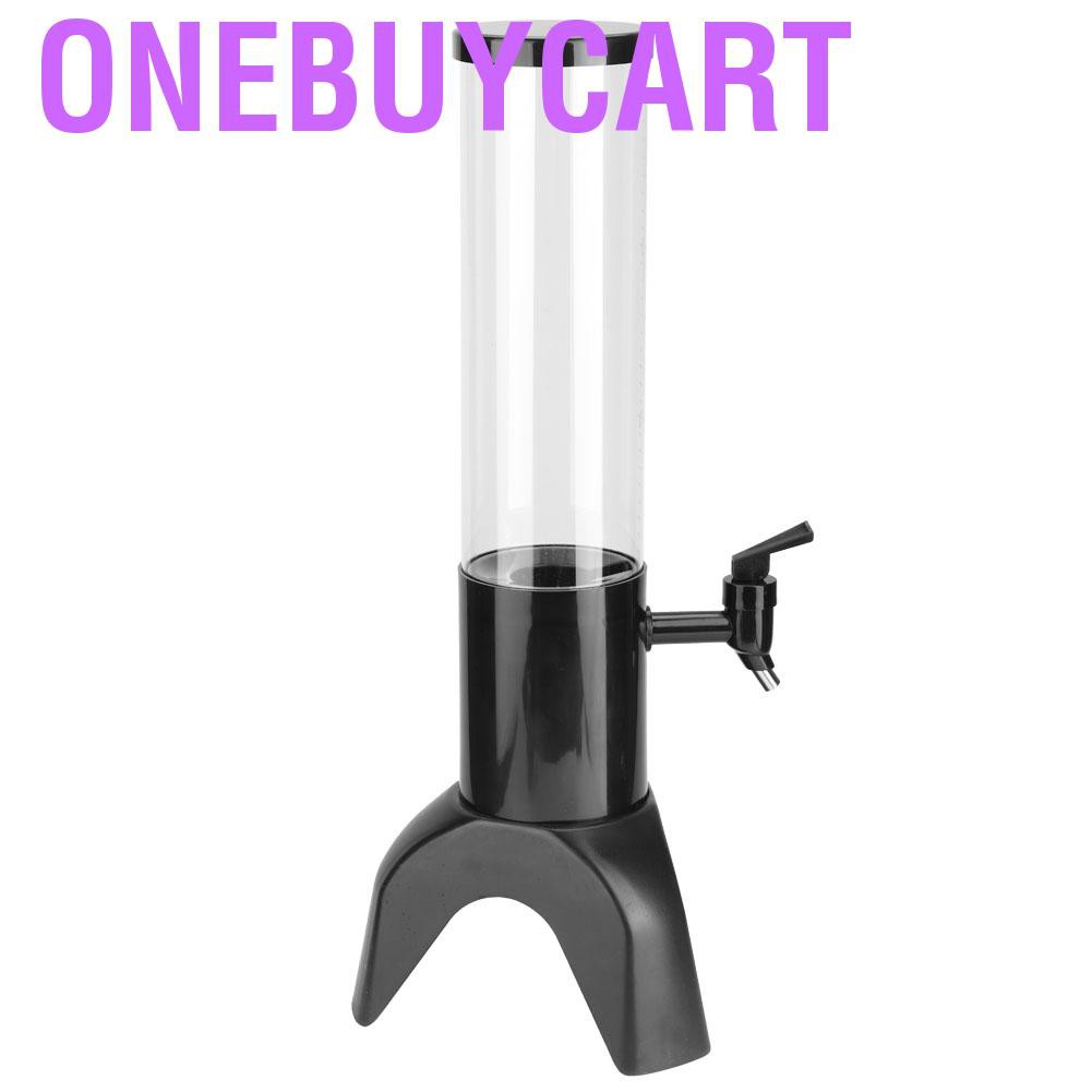 Onebuycart 1.5L Three-legged Clear Beer Tower Beverage Dispenser for Parties Home Bar Accessories