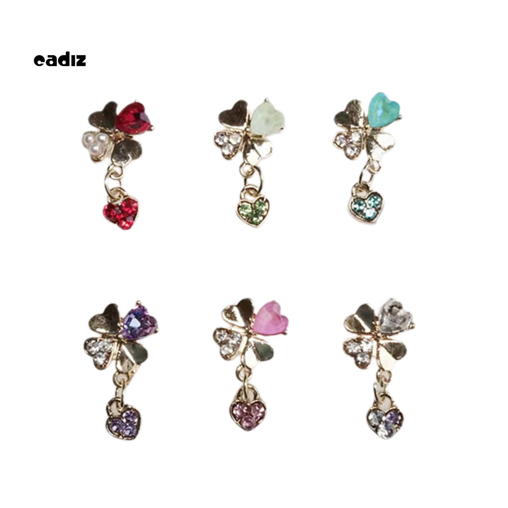 Bộ 20 Phụ Kiện Trang Trí Móng Tay Hình Cỏ 4 Lá Sang Trọng