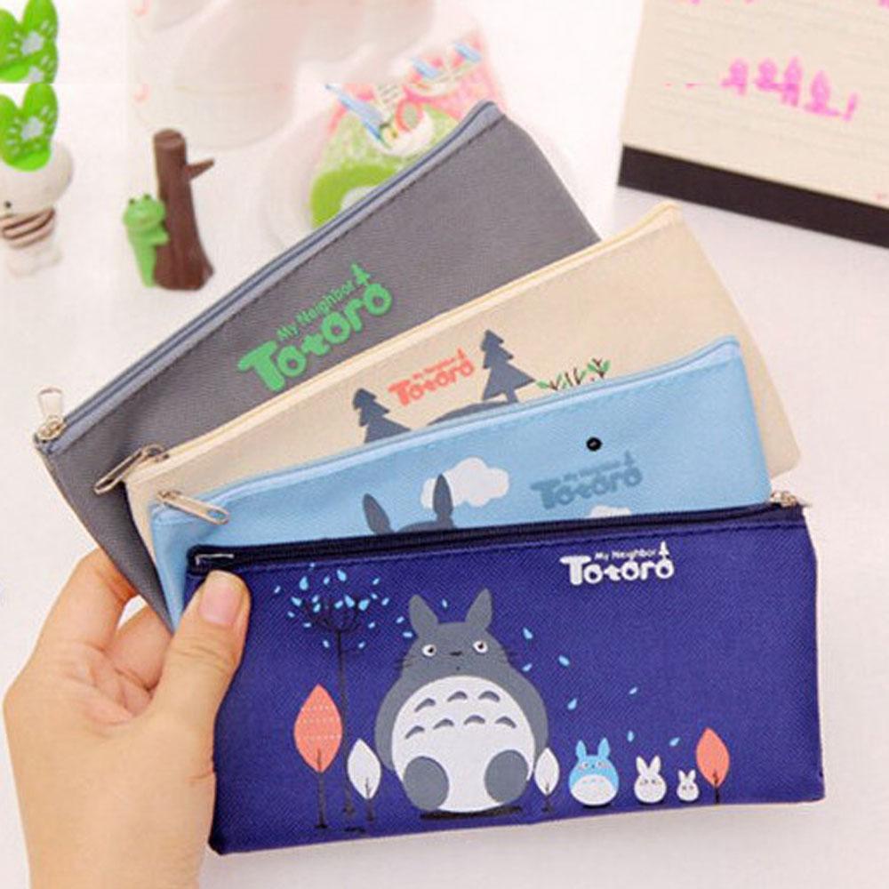 Túi Đựng Bút Bằng Vải Oxford Hình Totoro Xinh Xắn