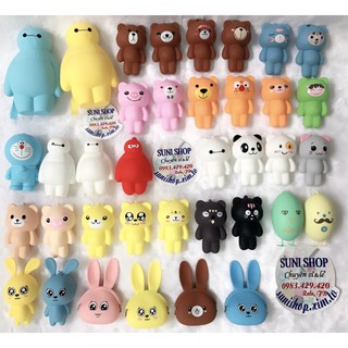 Combo 8 móc khóa silicon cute, ví silicon, ví nhựa dẻo, móc khóa thú, ví nữ, ví nam