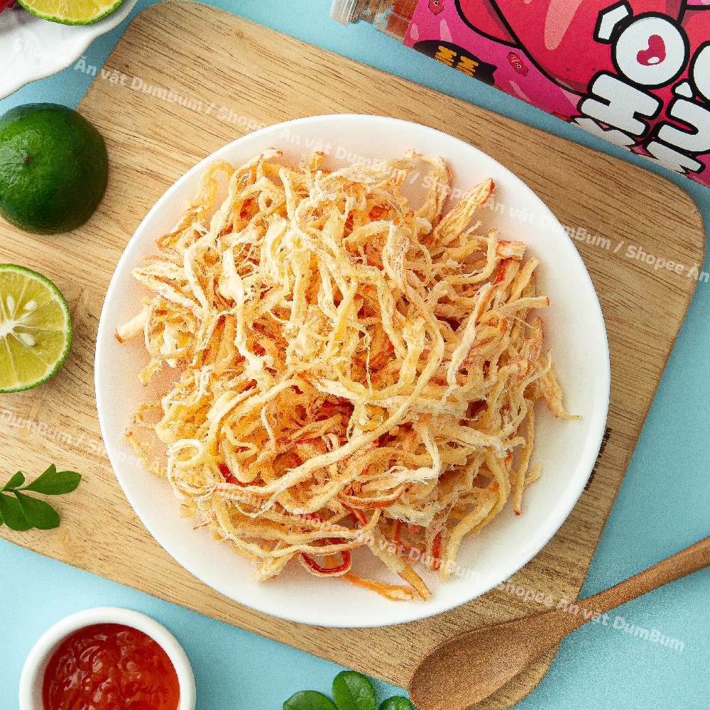 Khô mực hấp dừa xé sợi 200g DumBum đồ ăn vặt Hà Nội | BigBuy360 - bigbuy360.vn