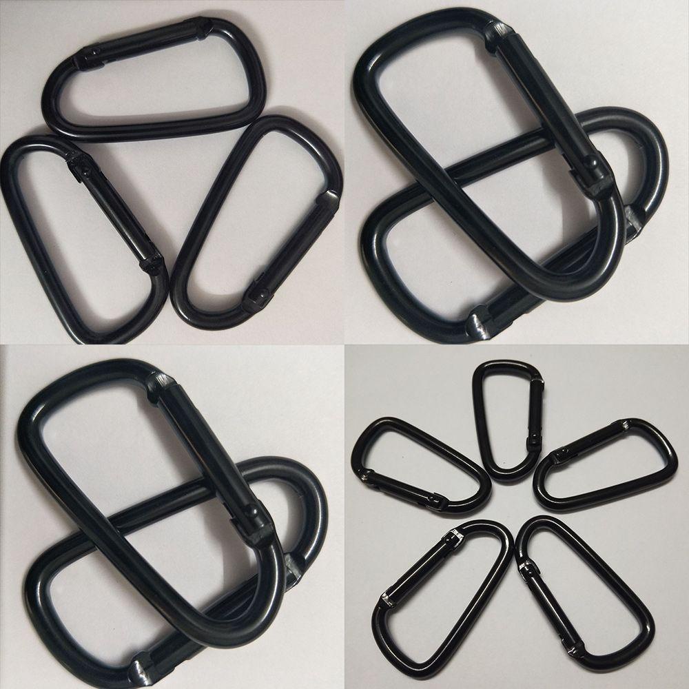 MYRONGVN Set 10 / 20 Móc Khóa Leo Núi Bằng Hợp Kim Nhôm Màu Đen Chất Lượng Cao