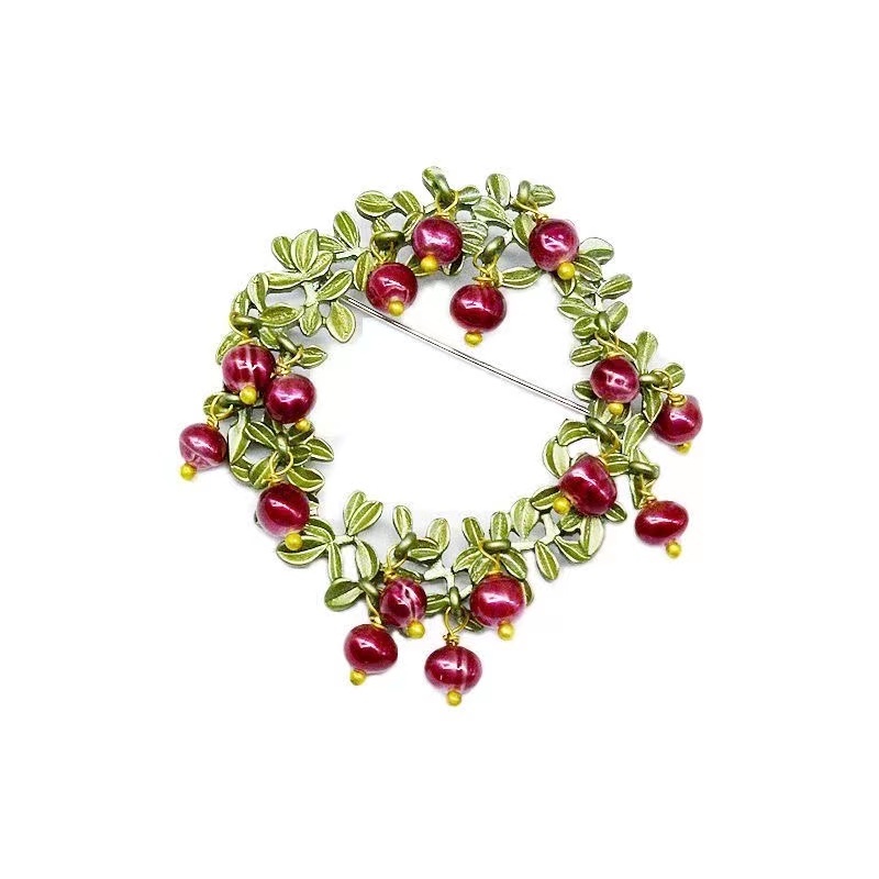 Ghim Cài Áo Hình Hoa Quả Đính Đá Tinh Xảo Thời Trang Cao Cấp Cho Nữ