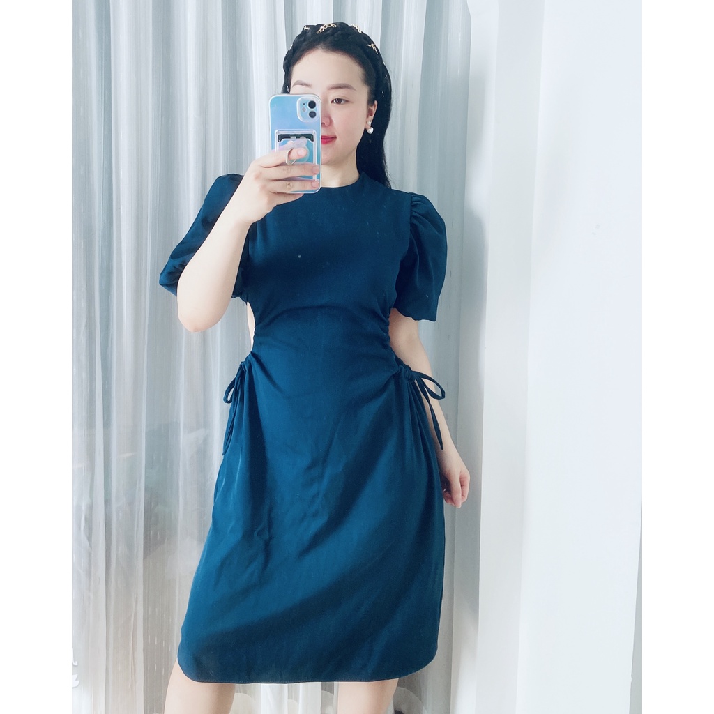 Đầm khoét eo 🥃Clip + Ảnh Thật🥃 Váy suông hở eo buộc dây thiết kế