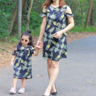 Set váy DỨA mẹ và bé