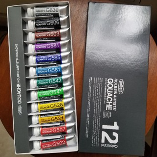 Set 12 màu Gouache Holbein 15ml