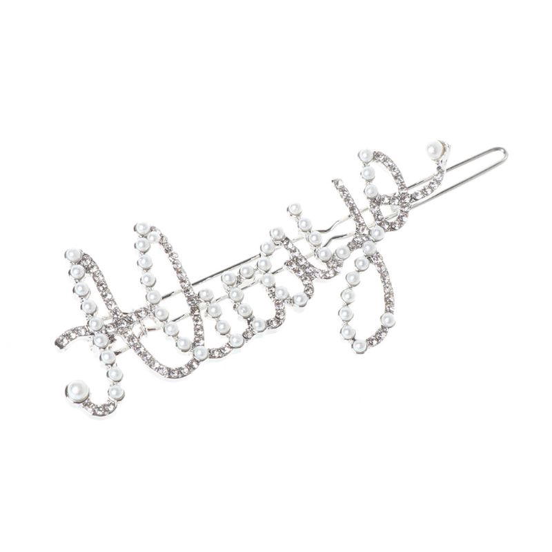 Kẹp Tóc Chữ Viết Đính Đá Thời Trang