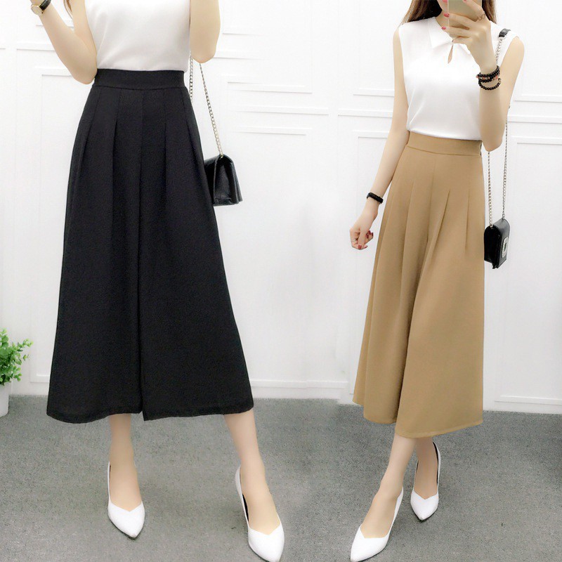 Quần Dài Ống Rộng Lưng Thun Phong Cách Hàn Quốc Dành Cho Nữ | BigBuy360 - bigbuy360.vn