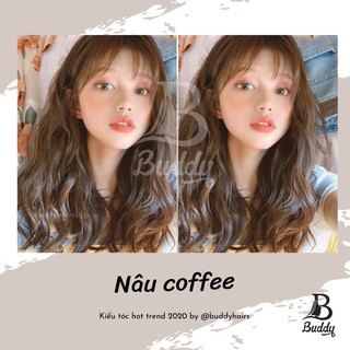 Thuốc nhuộm tóc Nâu coffee/Nâu cafe/Nâu cà phê không dùng Thuốc tẩy tóc 💖Freeship💖Combo thuốc nhuộm tặng trợ nhuộm buddy