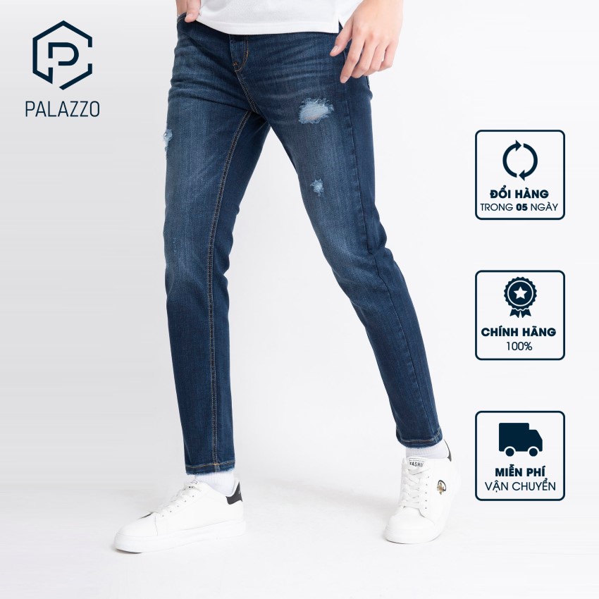 Quần Jeans Nam Kiểu Dáng Ultra Slim Màu Xanh Tôn Dáng M03
