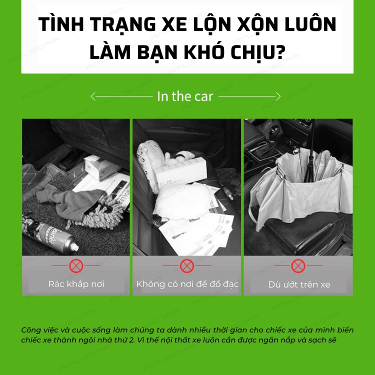 Túi đựng đồ sau ghế ô tô nhỏ gọn đa chức năng, phụ kiện nội thất ô tô tiện lợi