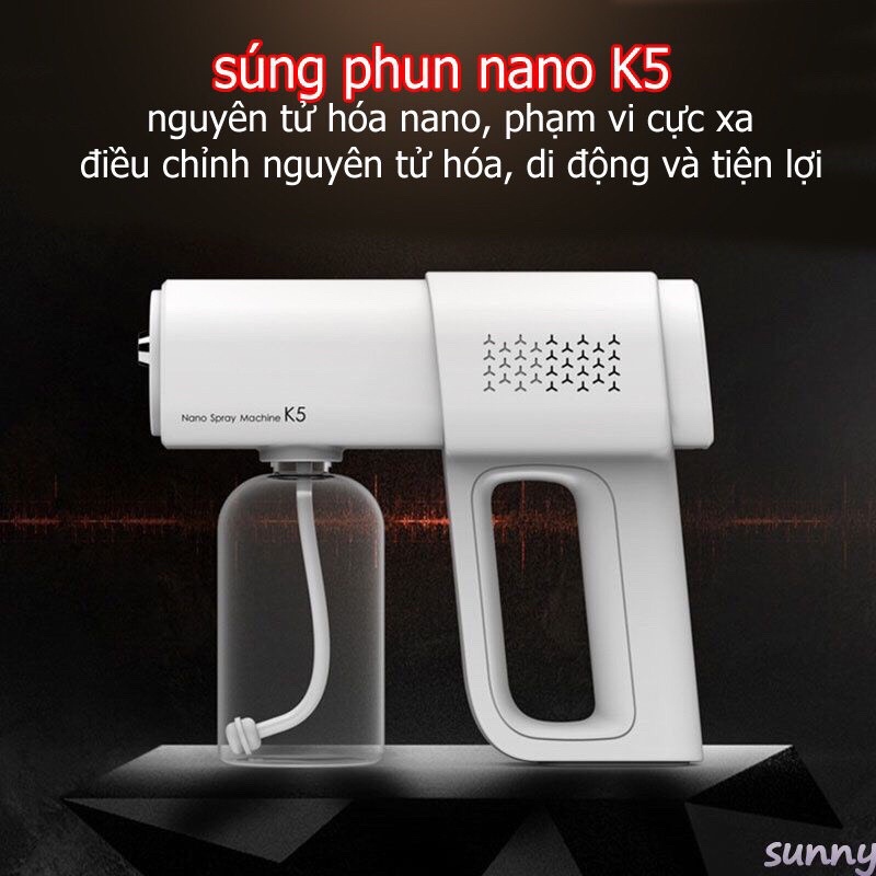 Súng Phun Khử Khuẩn,Phòng,Chống Dịch - Máy Khử Khuẩn NANO K5 Cao Cấp