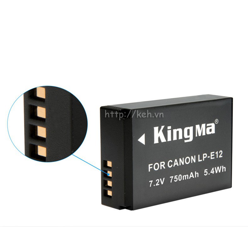 [Mã 273ELHA100K0 hoàn 7% đơn 500K] Bộ sạc, pin LP-E12 Kingma for CANON EOS M, M2, M6, M10, M100, 100D