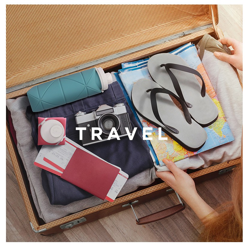 Bình nước thể thao silicon gấp gọn, thời trang, lịch dã goại, văn phòng và hoạt động hàng ngày