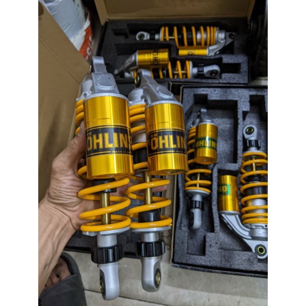 Phuộc Ohlins Bình dầu  ty vàng gắn Dream Wave RS alpha s110 Future x neo led elegant  Sirius Taurus Jupiter