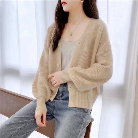 Áo Khoác Cardigan Len Tay Bồng Dài Có Khuy Chất Đẹp Long Lanh Che Đực Khuyết Điểm Cho Nữ | Bé Tiu Clothing