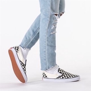 (Giày Chính Hãng) Slip On Classic Checkerboard Black White