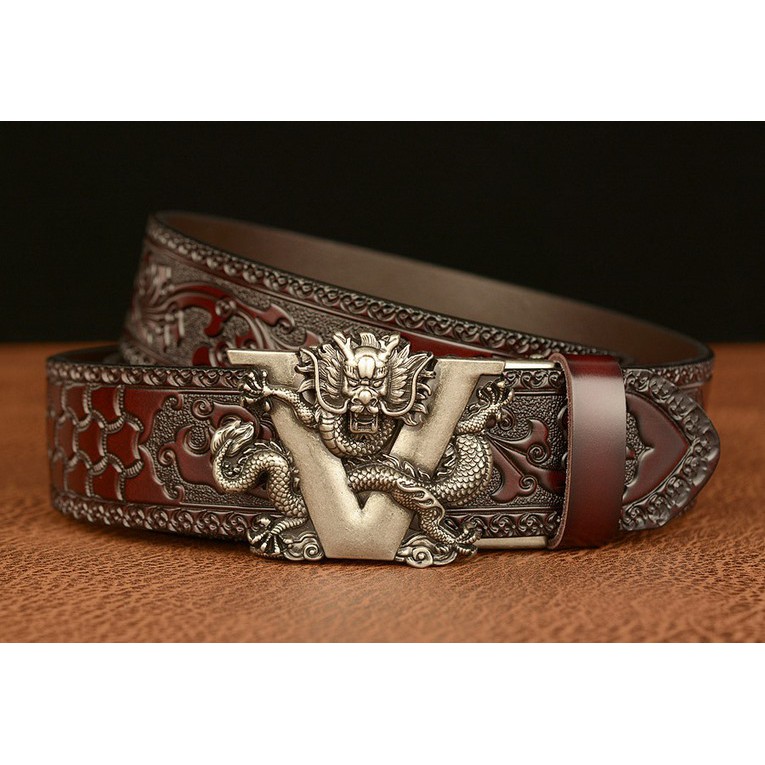 Thắt lưng Rồng mới 2021 dòng nhập khẩu vân da rồng