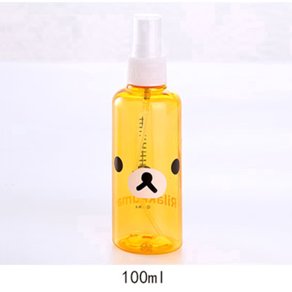 Bình xịt rỗng bằng nhựa trong suốt in hình gấu hoạt họa dung tích 30ml/50ml/100ml