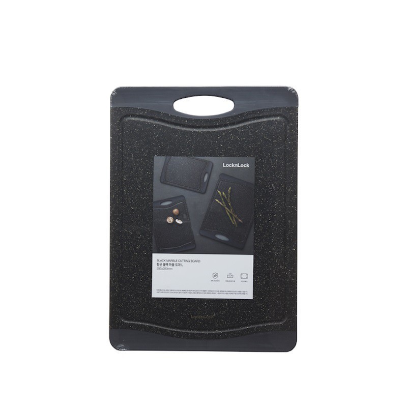 Thớt Nhựa Kháng Khuẩn Lock&amp;Lock Black Marble CKD006 CKD007 CKD008 Màu Đen 3 Size S, M, L