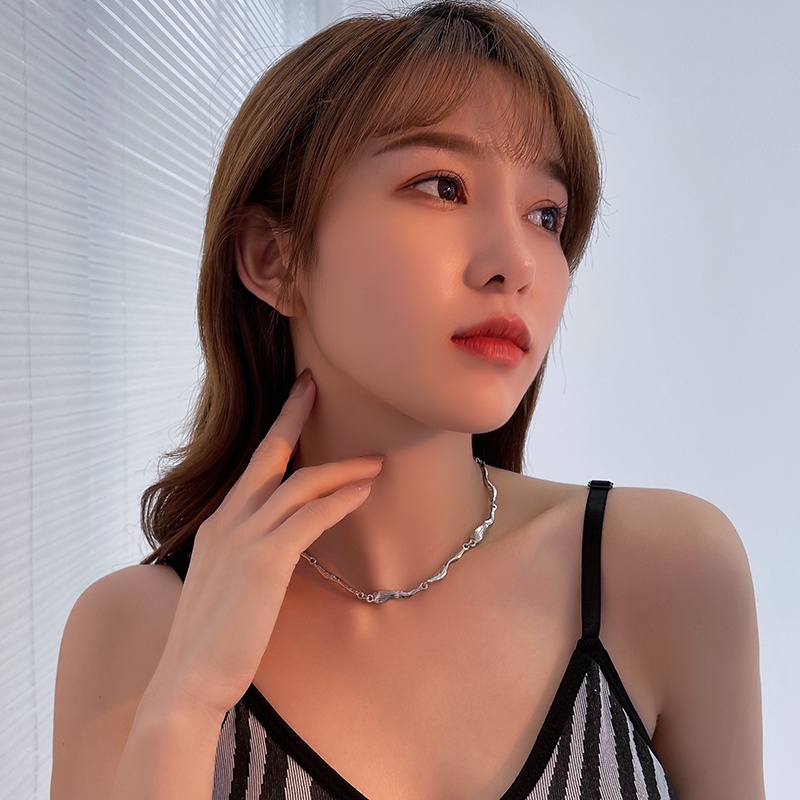 Vòng cổ Thiết Kế Bất Đối Xứng Phong Cách Hip Hop Sang Trọng