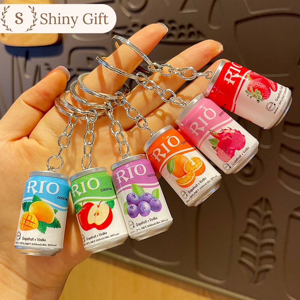 Móc khóa lon nước giải khát, lon bia mini