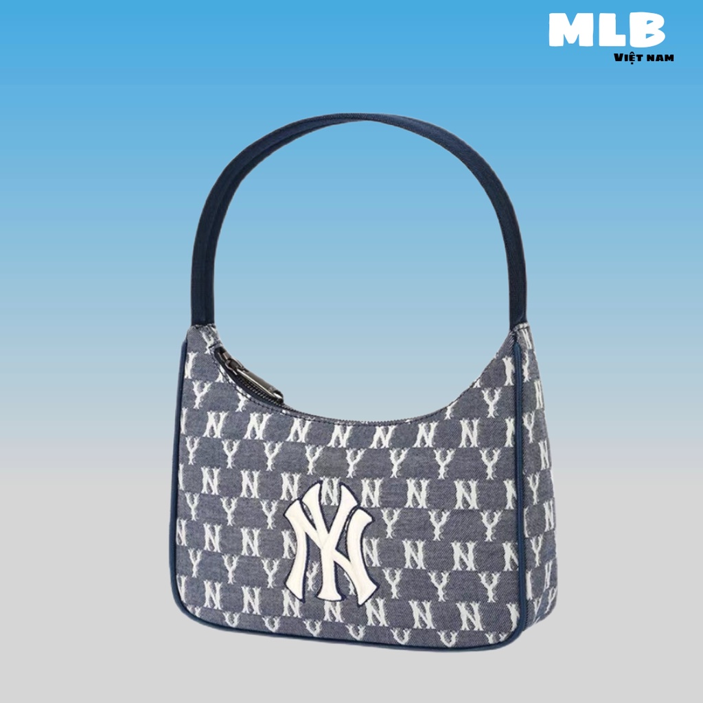MLB-Túi đeo vai hình chữ nhật Monogram Jacquard Hobo