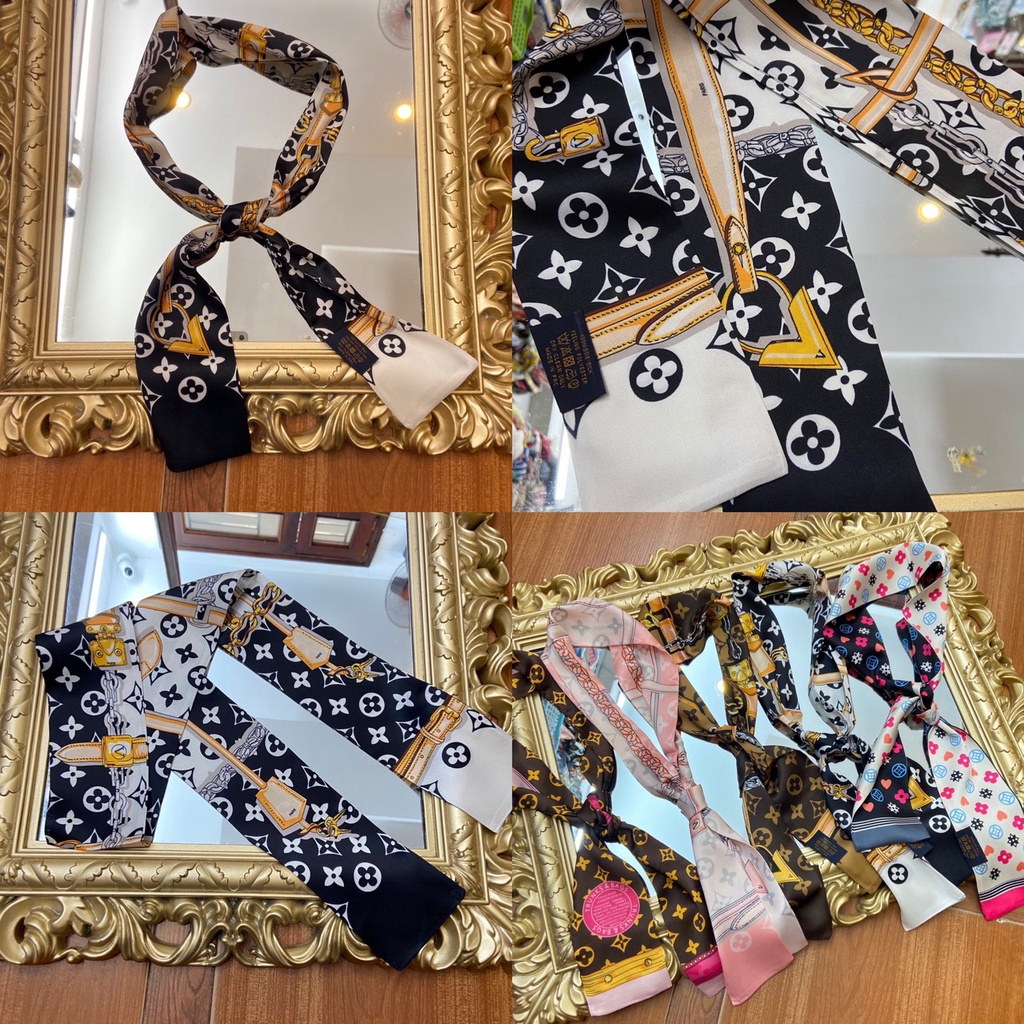 Khăn lụa họa tiết 2 mặt mẫu hot 2022