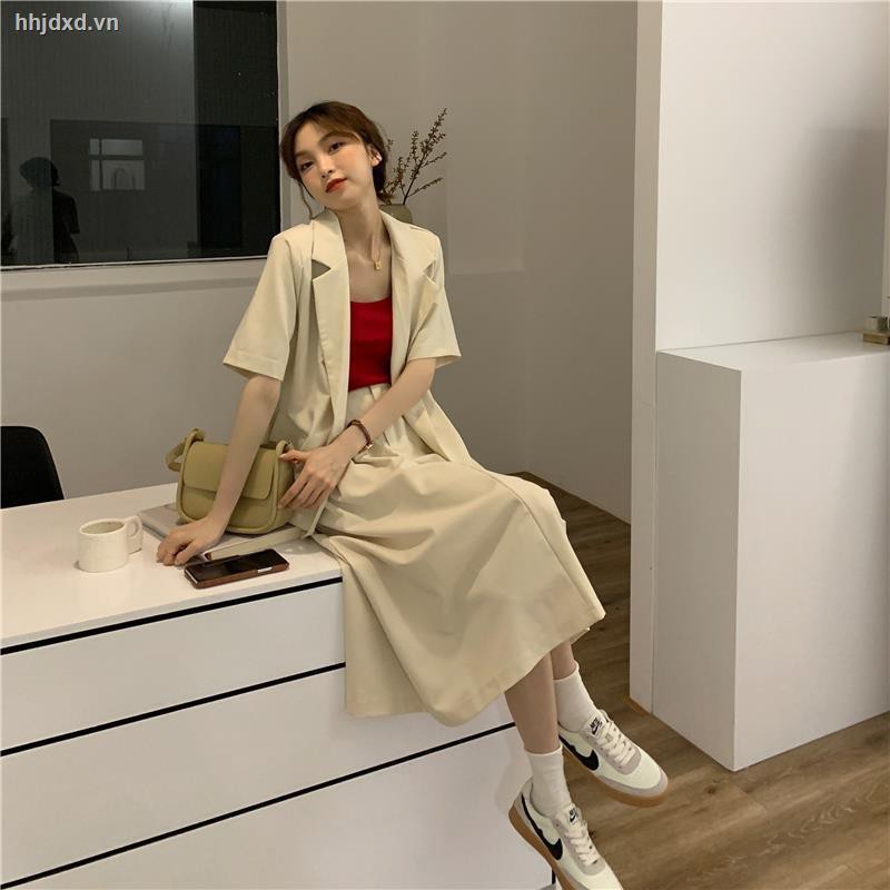 Bộ Áo Ngắn Tay + Chân Váy Xinh Xắn Theo Phong Cách Mùa Hè Hàn Quốc 2021