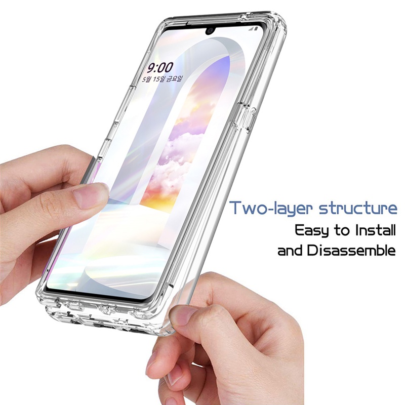Ốp Điện Thoại Armor 2 Trong 1 Chống Sốc Bảo Vệ 360 Độ Cho LG Velvet 5G