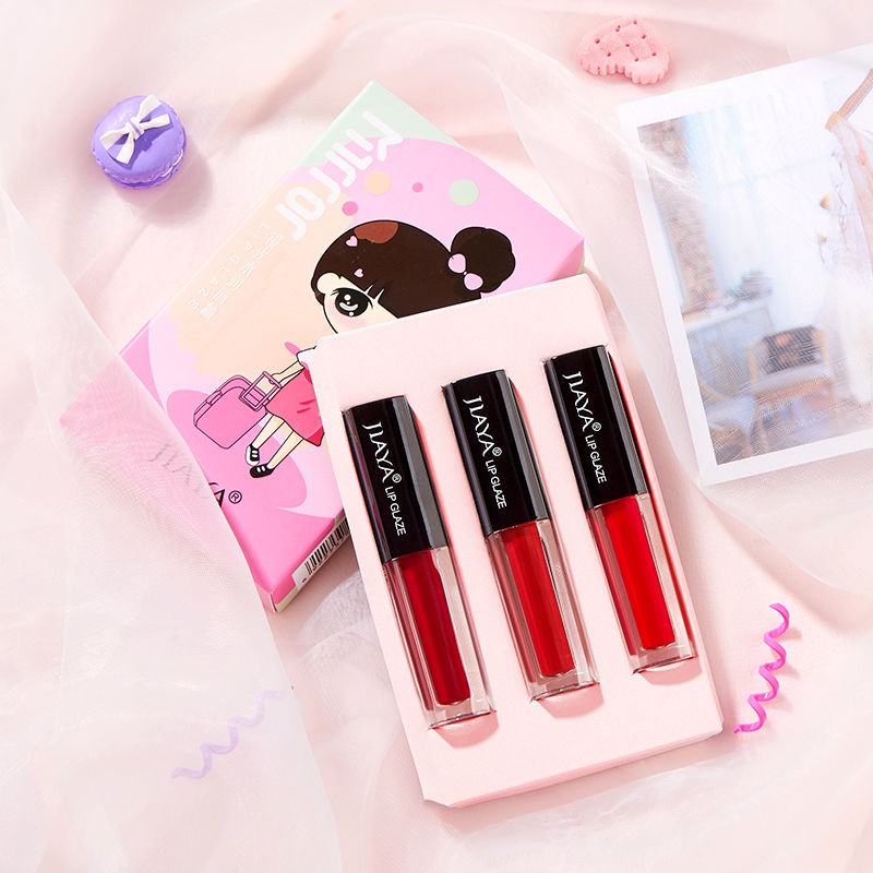 Set 3 Thỏi Son JIAYA Mirror Cô Gái Xách Vali