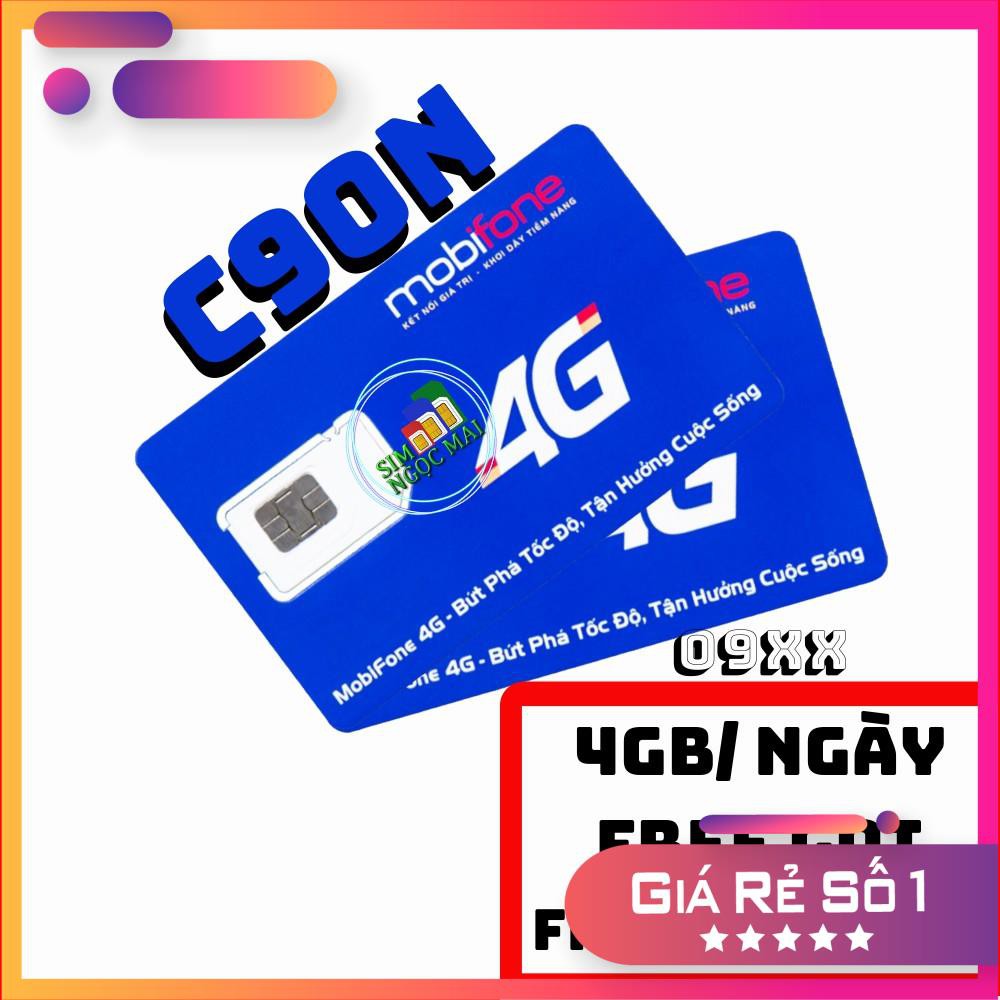 Sim 4G MOBIFONE C90N , MDT120A FREE 06 THÁNG - 4GB/NGÀY - 120GB/THÁNG DATA TỐC ĐỘ CAO