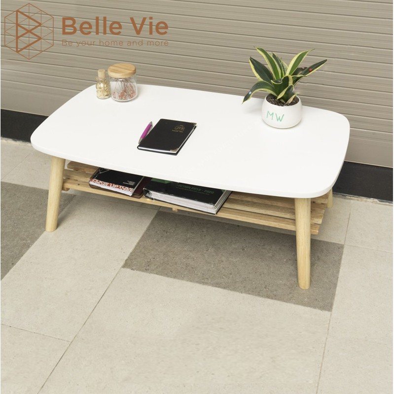 Bàn Trà Gỗ Gấp Gọn BELLEVIE Bàn Gỗ Sofa Thông Minh , Bàn Decor Nội Thất Hiện Đại O Table