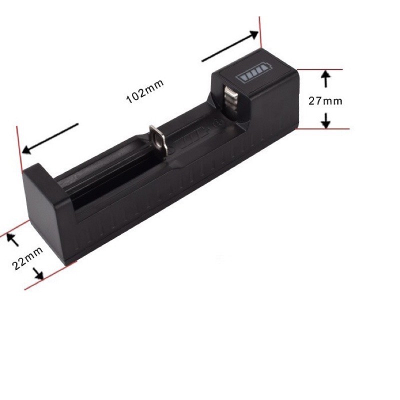 Đế sạc 1 cell pin lion 18650 cổng sạc USB chuyên dụng