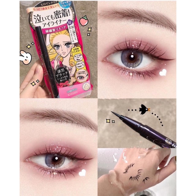 [FREE SHIP] Set Mascara Kẻ Mắt Kiss Me Không Lem Không Trôi