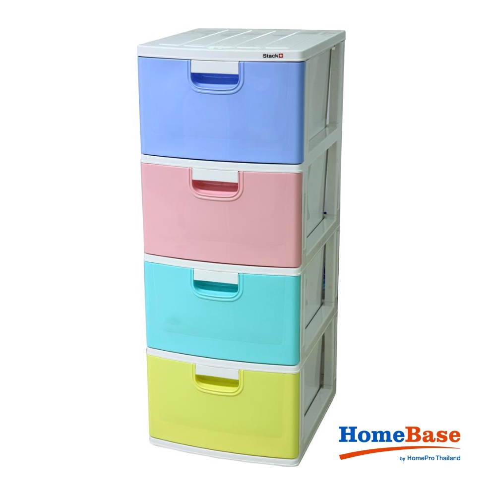 HomeBase ME LIVING Tủ nhựa 4 tầng ANCY MM4 Thái Lan W42xD48xH107cm pha màu
