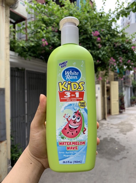 Sữa tắm gội xả White Rain Kid 3in1 watermelon 783ml