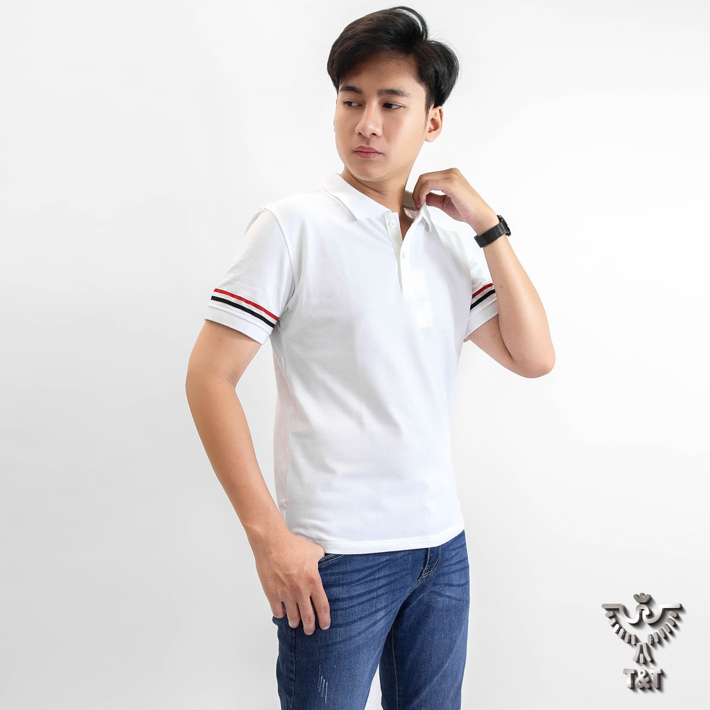 Áo thun nam áo polo nam có cổ cộc tay chất cotton co dãn thoáng mát dáng đẹp PL203 | BigBuy360 - bigbuy360.vn