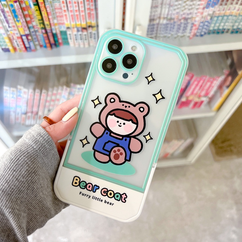 Ốp lưng iphone Ốp Điện Thoại Kèm Giá Đỡ Tàng Hình Chất Lượng Cao Cho iphone13Pro 12Promax / xs / 6 / 7 / 8 / Plus / 14 Dinuo case