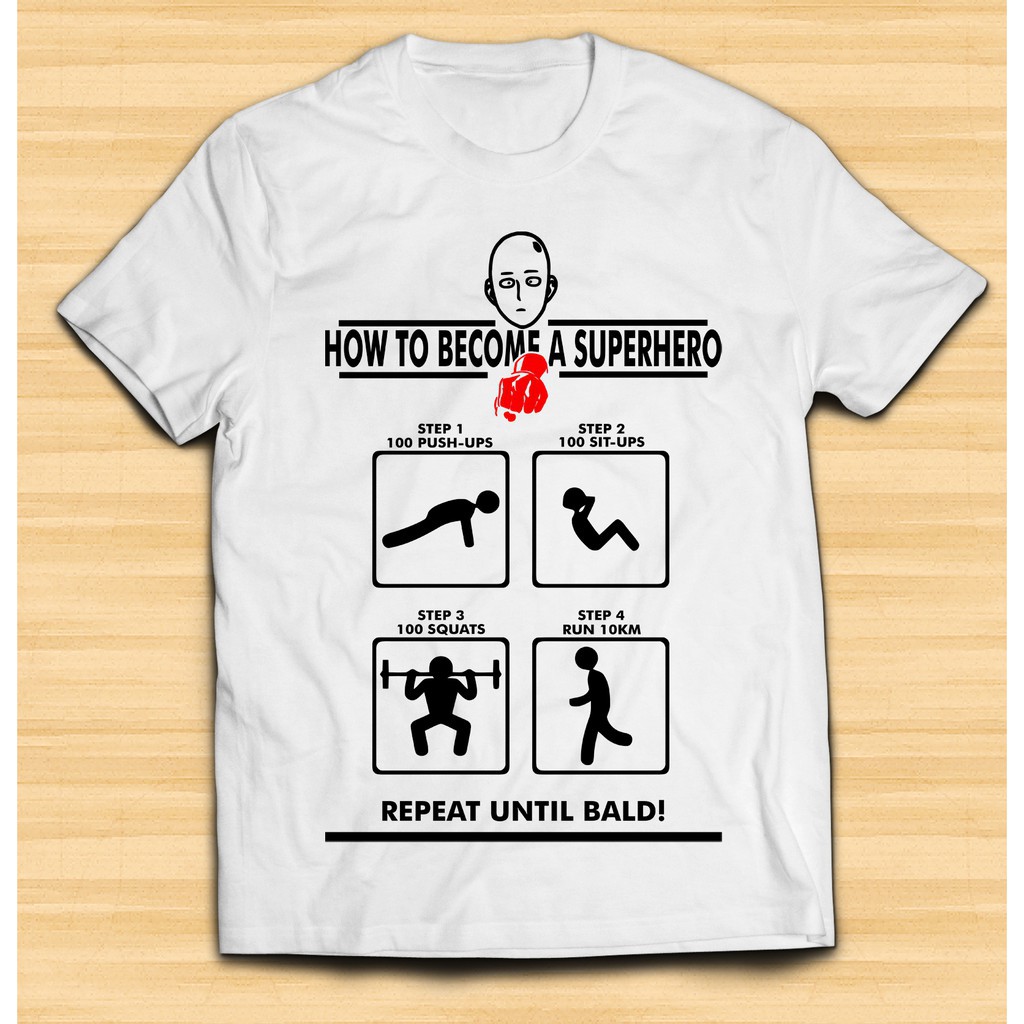 Áo Phông ONE PUNCH MAN HOW TO BECOME SUPER HERO