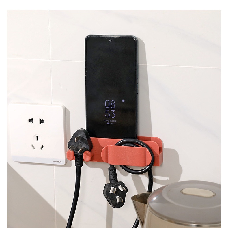 Giá Đỡ Phích Cắm Điện Thoại (M4) Gắn Tường Đa Năng 3in1 Tiết Kiệm Không Gian (M4)