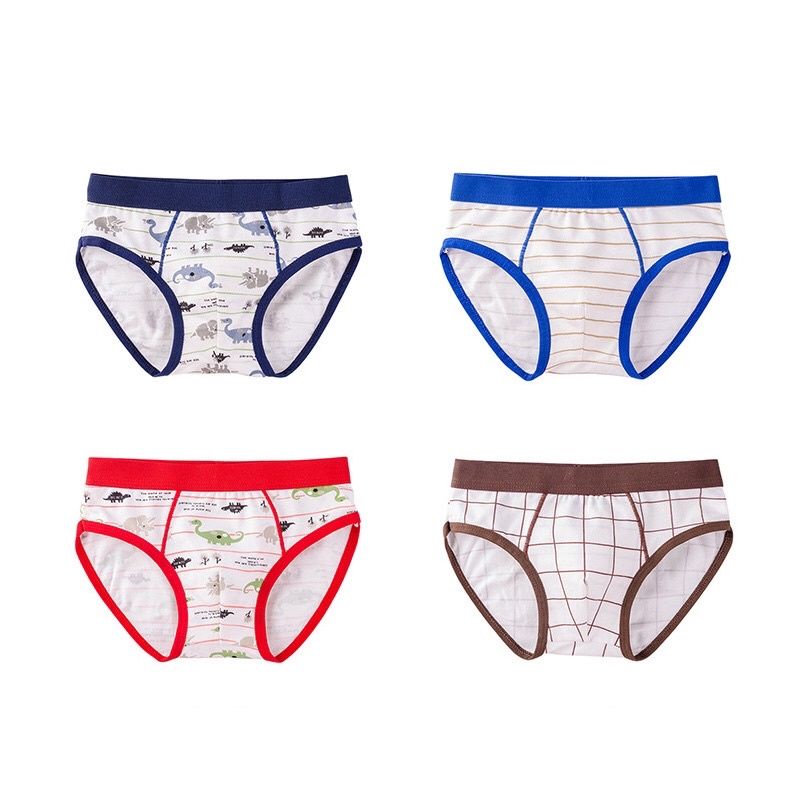 Quần ship đùi bé trai size đại combo 4 quần lót trẻ em nam sịp cho bé từ 9-43kg NX01