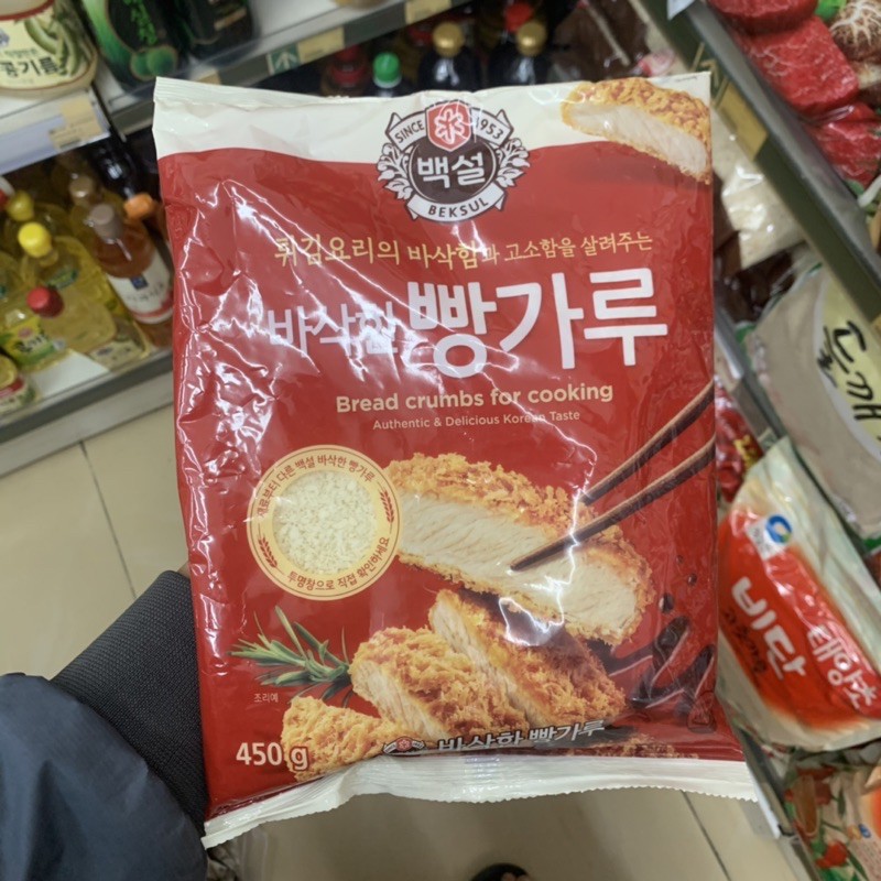 Bột chiên xù, vụn bánh mì beksul hàn quốc 450g - 빵가루