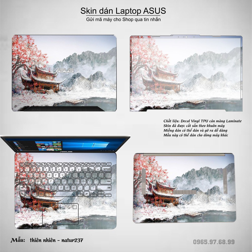 Skin dán Laptop Asus in hình thiên nhiên nhiều mẫu 9 (inbox mã máy cho Shop)