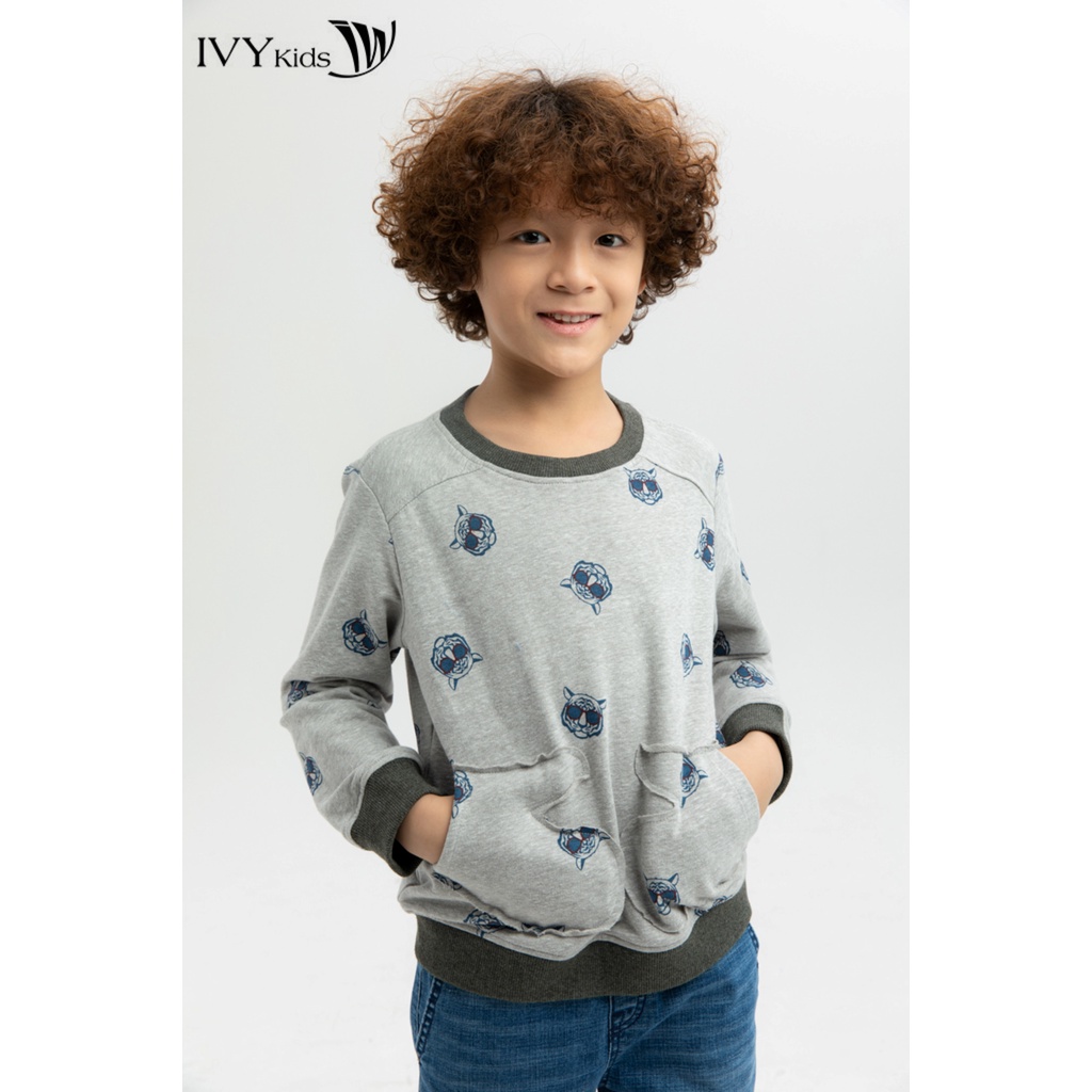 Áo thun dài tay bé trai IVY moda MS 58K1165