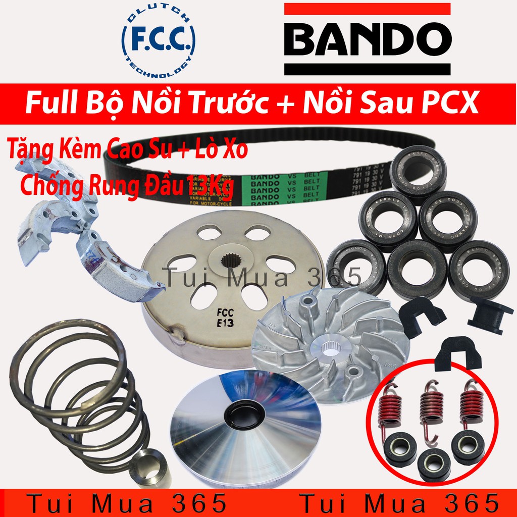 Full Bộ nồi trước và Nồi Sau Honda PCX 125 / 150cc ( Bando / FCC )