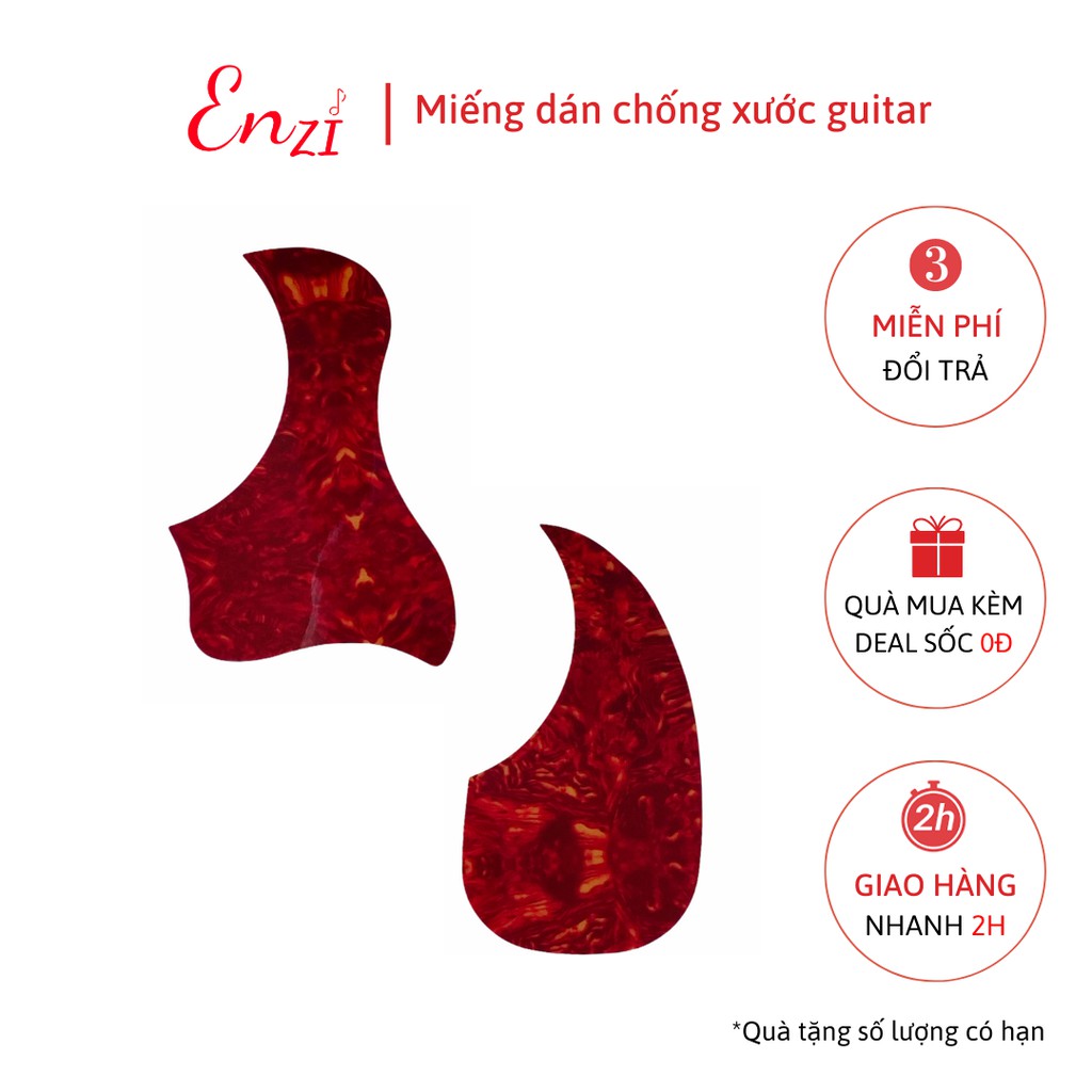 Miếng dán Hình chim đỏ chống trầy xước cho đàn guitar acoustic, classic Enzi