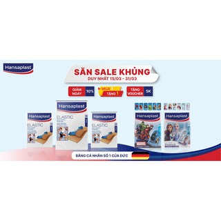 ( QUÀ TẶNG) Băng cá nhân Hansaplast Elastic gói 20 miếng